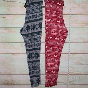 Maurices Holiday Leggings Pair